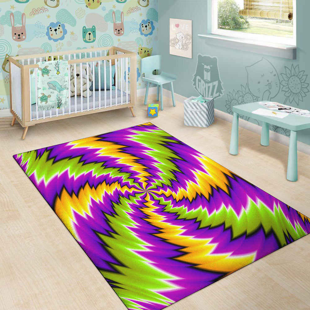 Moving Optical Illusion Dizzy Vortex Floor Mat-grizzshop