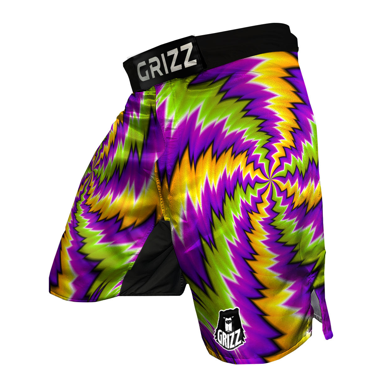 Moving Optical Illusion Dizzy Vortex MMA Shorts-grizzshop