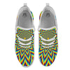 Moving Optical Illusion Spiral Expansion White Athletic Shoes-grizzshop