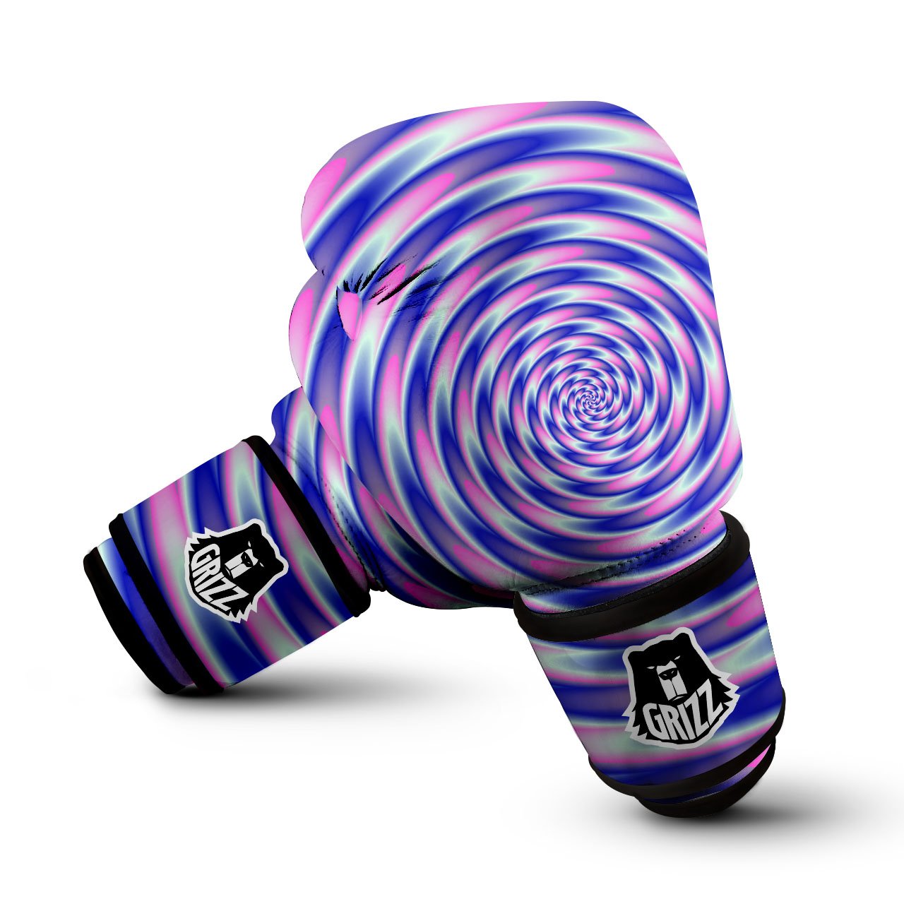 Moving Optical Illusion Twisted Colors Boxing Gloves-grizzshop