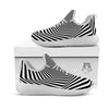 Moving Optical Illusion Twisted Spiral White Athletic Shoes-grizzshop