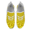 Moving Optical Illusion Yellow Big Bang White Athletic Shoes-grizzshop