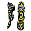 Moving Optical Yellow Dizzy Illusion Muay Thai Shin Guards-grizzshop