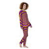 Moving Optical Yellow Expansion Illusion Women's Pajamas-grizzshop