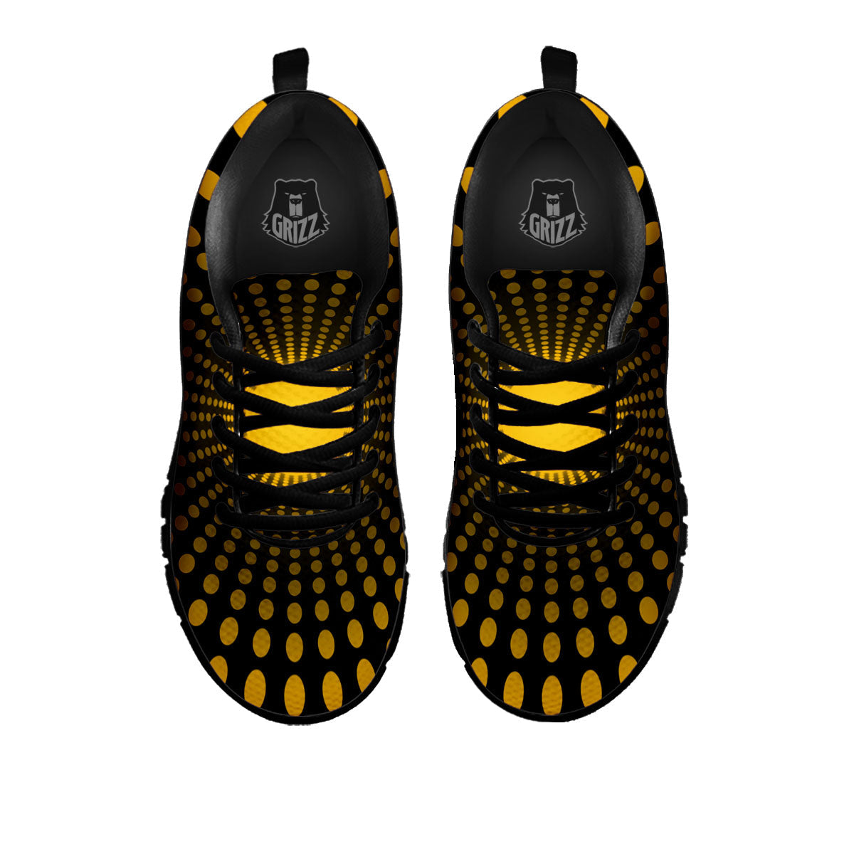 Moving Optical Yellow Explosion Illusion Black Sneaker-grizzshop