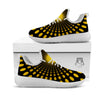 Moving Optical Yellow Explosion Illusion White Athletic Shoes-grizzshop