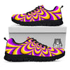 Moving Optical Yellow Flower Illusion Black Sneaker-grizzshop