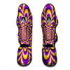 Moving Optical Yellow Flower Illusion Muay Thai Shin Guards-grizzshop