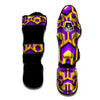 Moving Optical Yellow Hive Illusion Muay Thai Shin Guards-grizzshop