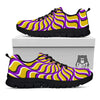 Moving Optical Yellow Spiral Illusion Black Sneaker-grizzshop