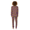 Moving Optical Yellow Spiral Illusion Women's Pajamas-grizzshop