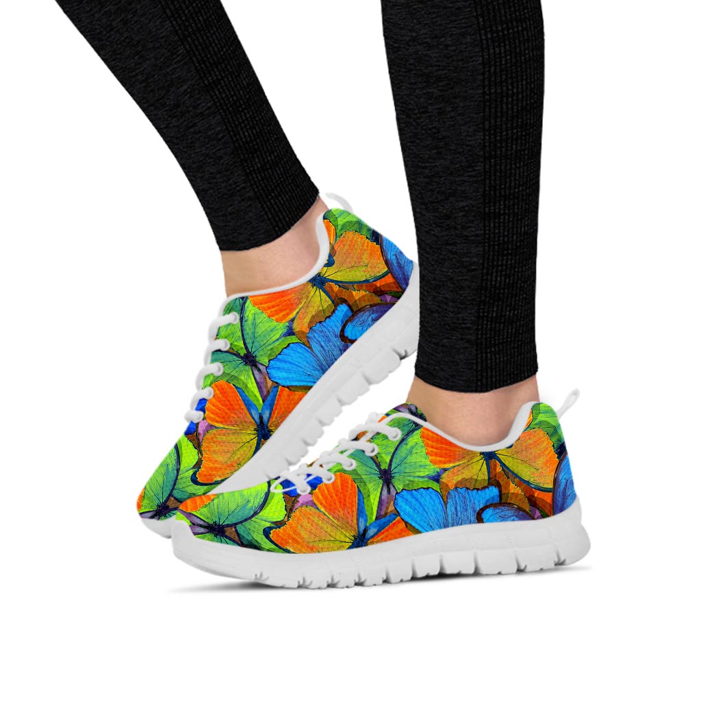 Multicolor Butterfly Print Women's Sneakers-grizzshop