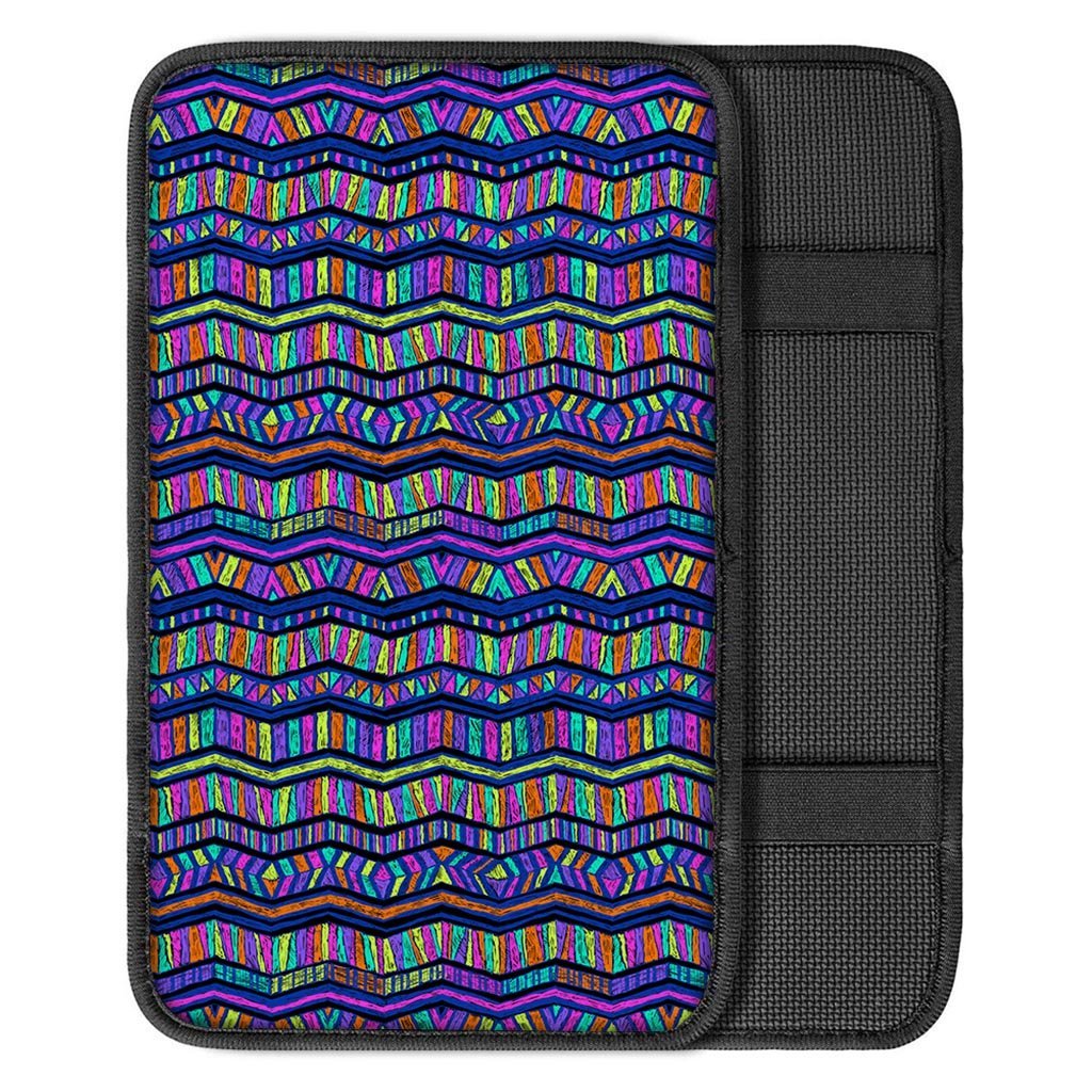 Multicolor Indian Aztec Doodle Elements Abstract Car Console Cover-grizzshop