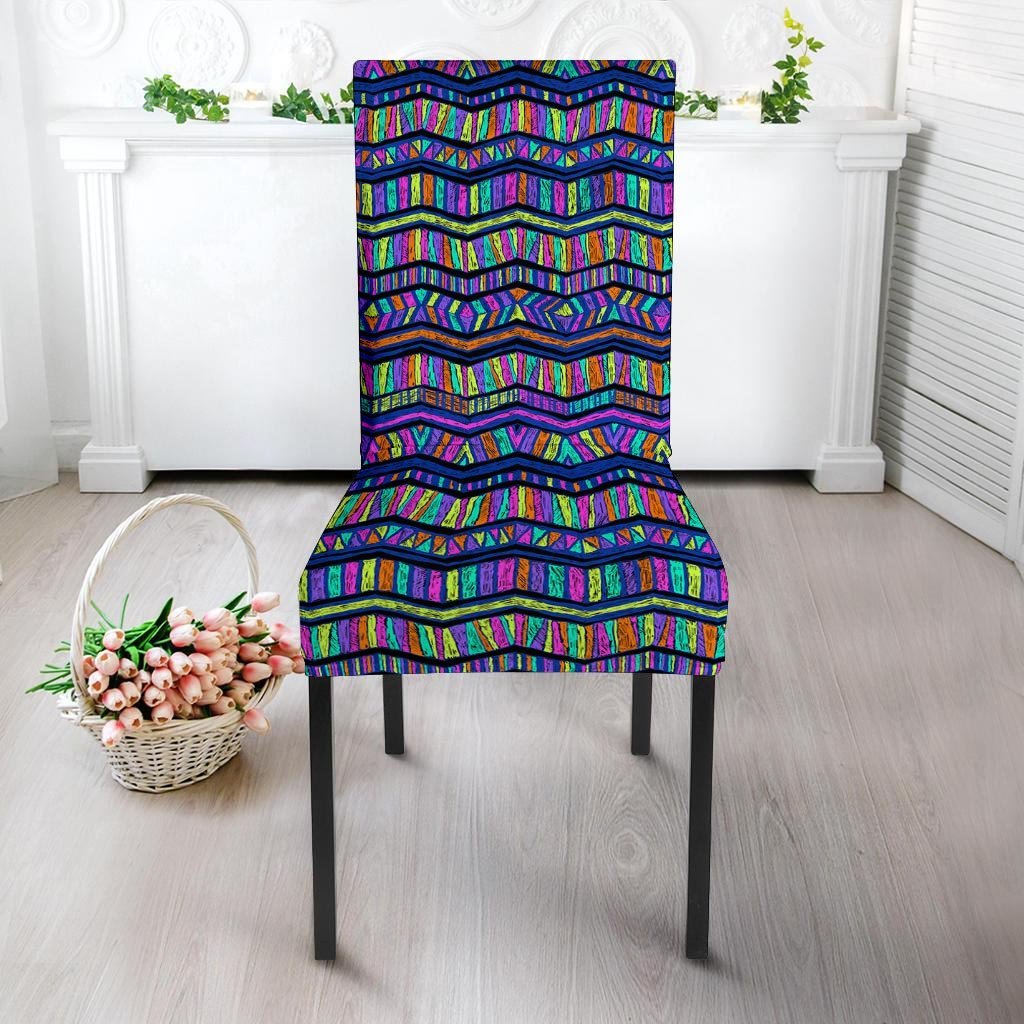 Multicolor Indian Aztec Doodle Elements Abstract Chair Cover-grizzshop