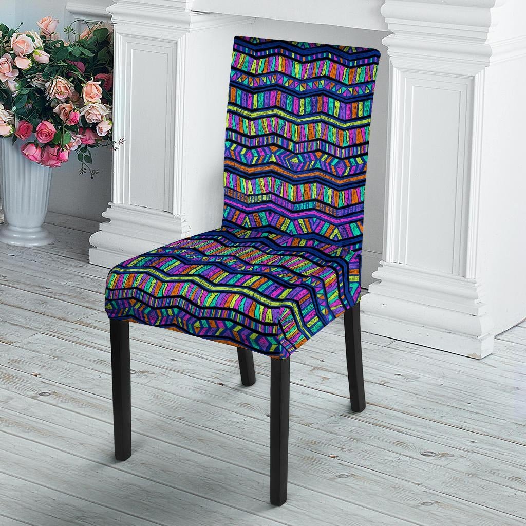 Multicolor Indian Aztec Doodle Elements Abstract Chair Cover-grizzshop