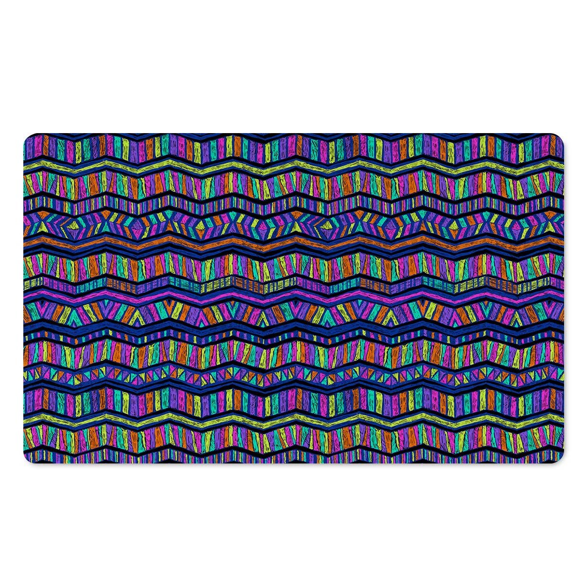 Multicolor Indian Aztec Doodle Elements Abstract Door Mat-grizzshop