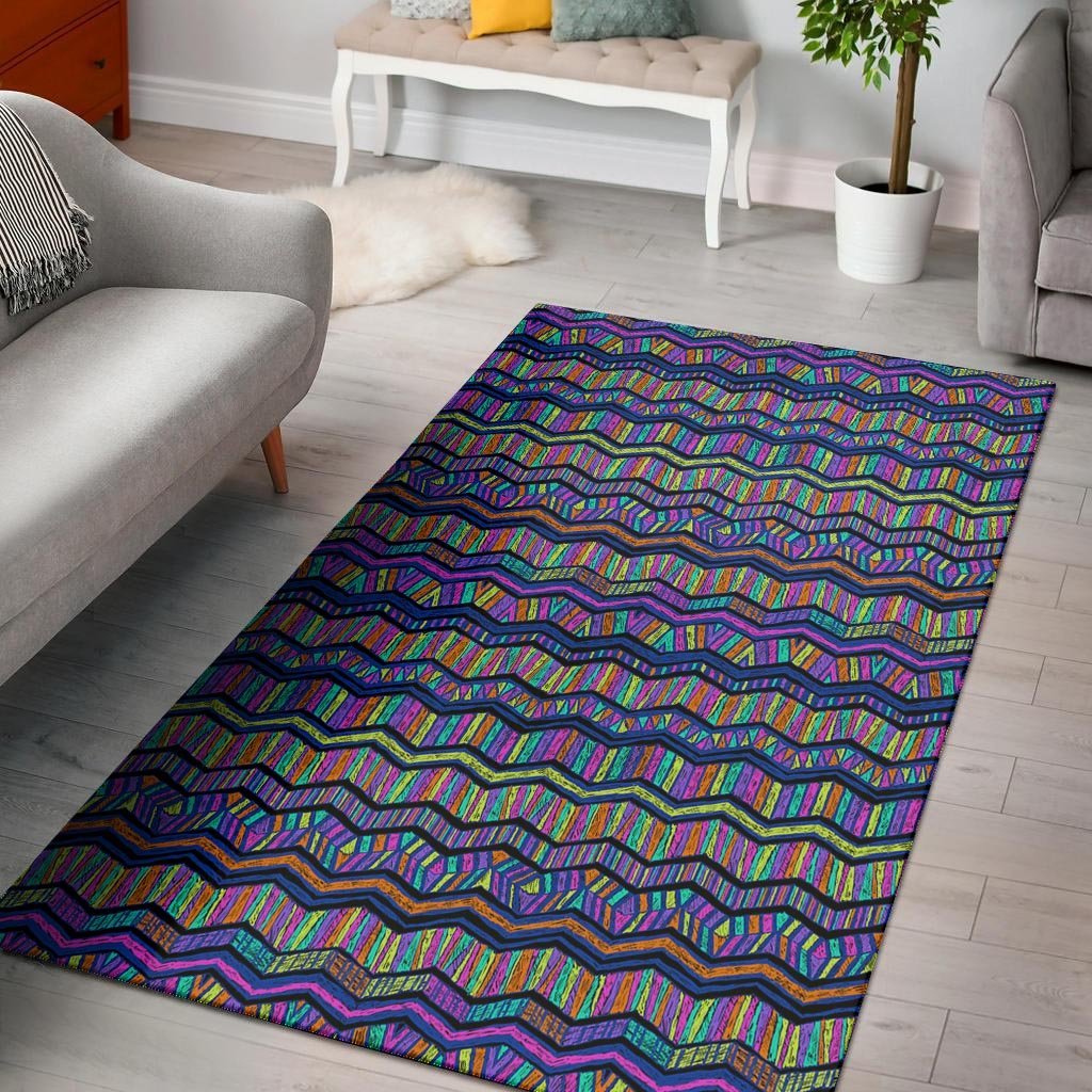 Multicolor Indian Aztec Doodle Elements Abstract Floor Mat-grizzshop