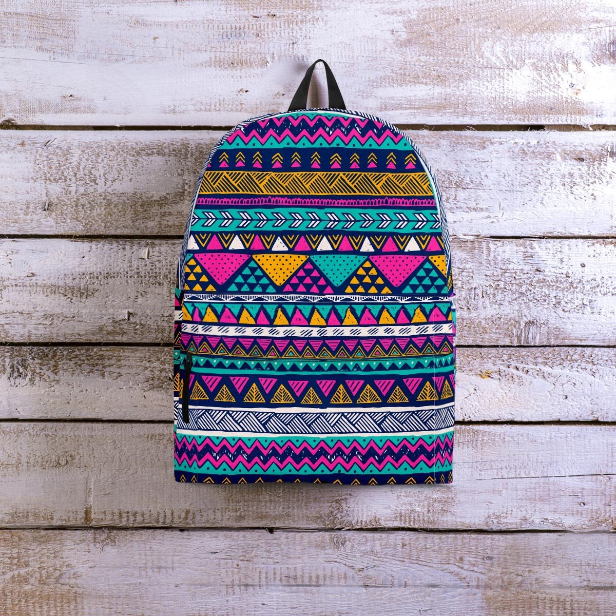 Multicolor Indian Aztec Geometric Art Backpack-grizzshop