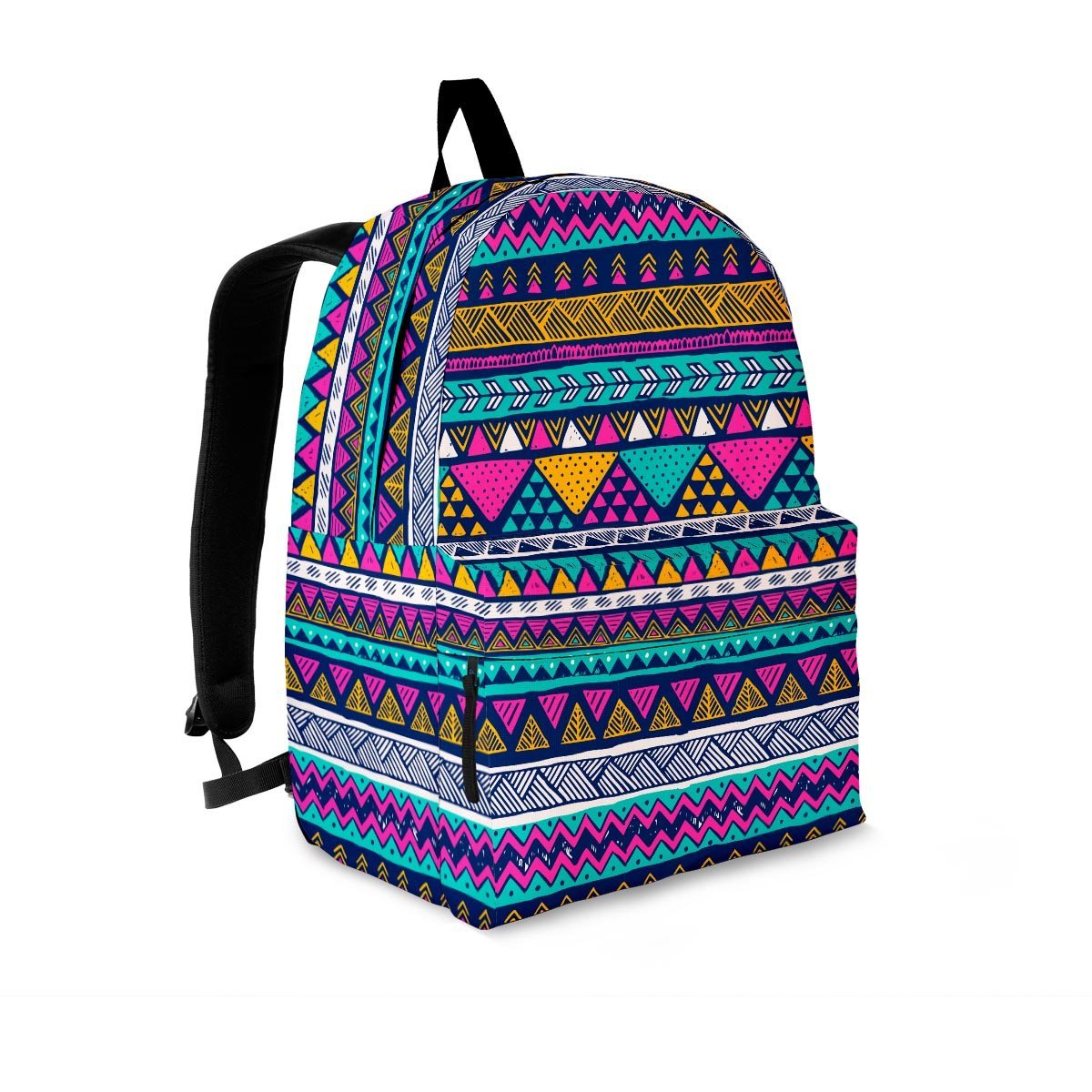 Multicolor Indian Aztec Geometric Art Backpack-grizzshop