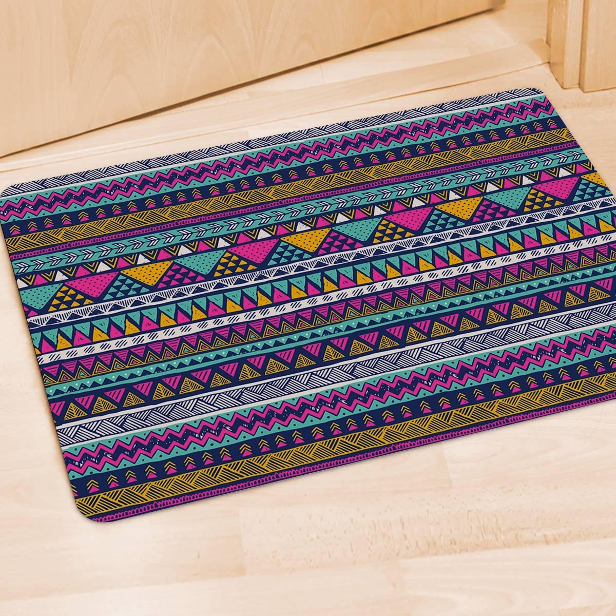 Multicolor Indian Aztec Geometric Art Door Mat-grizzshop