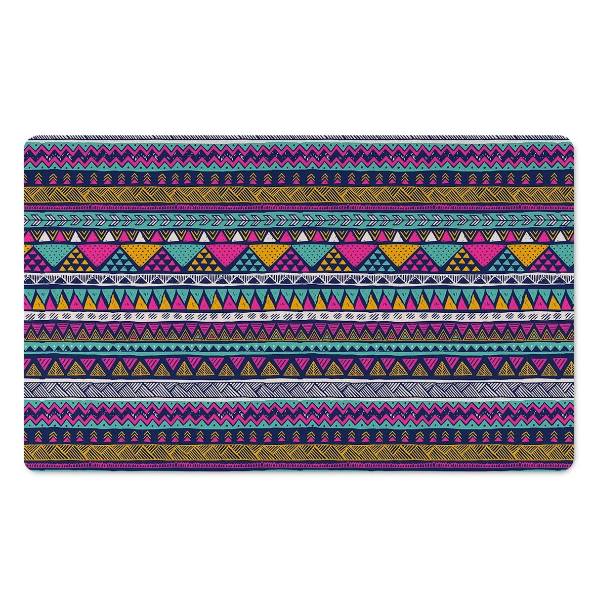 Multicolor Indian Aztec Geometric Art Door Mat-grizzshop