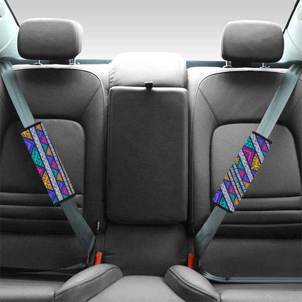 Multicolor Native Aztec Abstract Doodle Seat Belt Cover-grizzshop