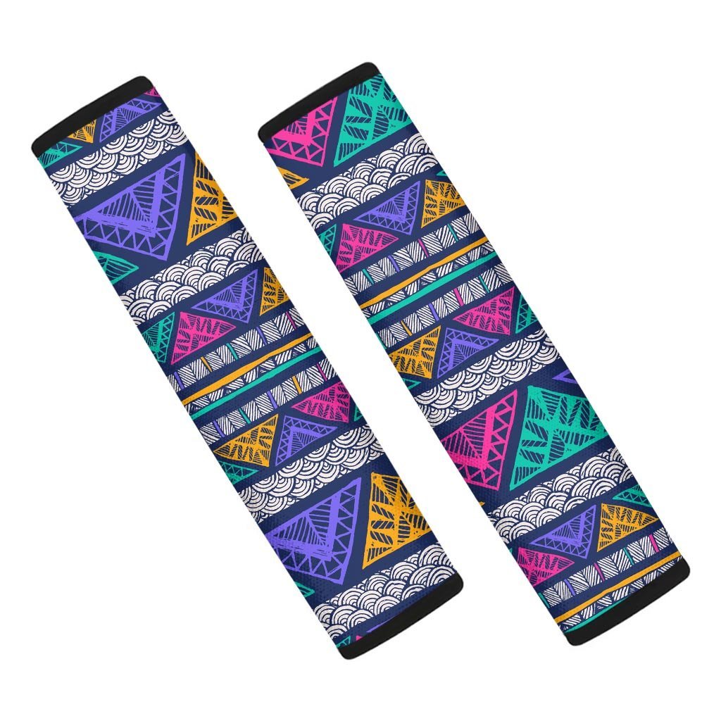 Multicolor Native Aztec Abstract Doodle Seat Belt Cover-grizzshop