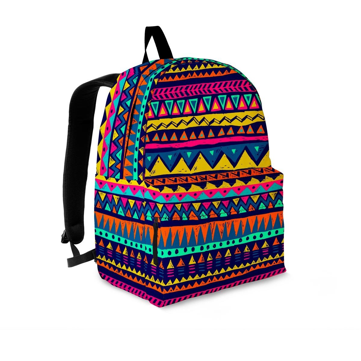 Multicolor Native Aztec Abstract Geometric Backpack-grizzshop