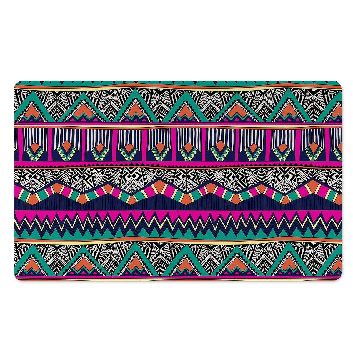 Multicolor Native Aztec Doodle Abstract Door Mat-grizzshop