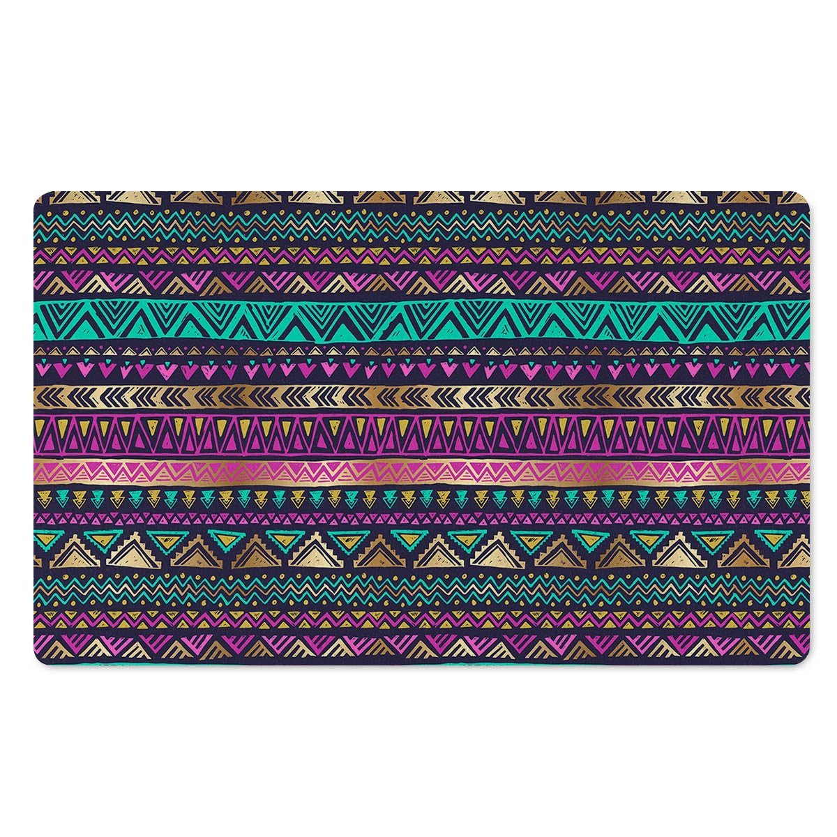 Multicolor Native Aztec Doodle Door Mat-grizzshop