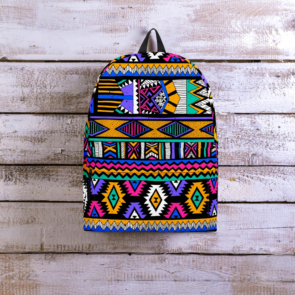 Multicolor Native Aztec Doodle Element Backpack-grizzshop
