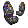 Multicolor Native Aztec Doodle Element Car Seat Covers-grizzshop