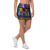 Multicolor Native Aztec Doodle Element Mini Skirt-grizzshop