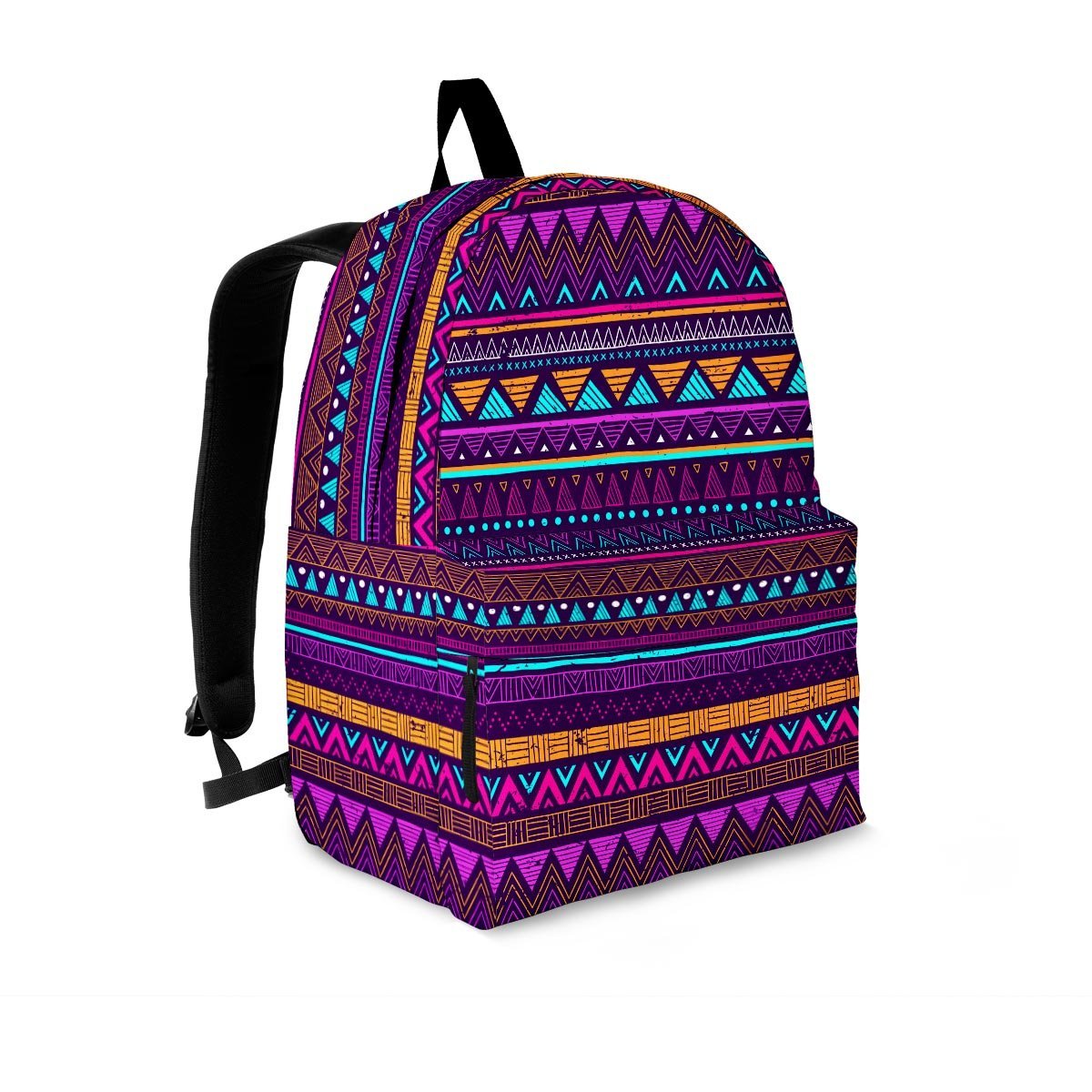 Multicolor Native Aztec Doodle Striped Backpack-grizzshop