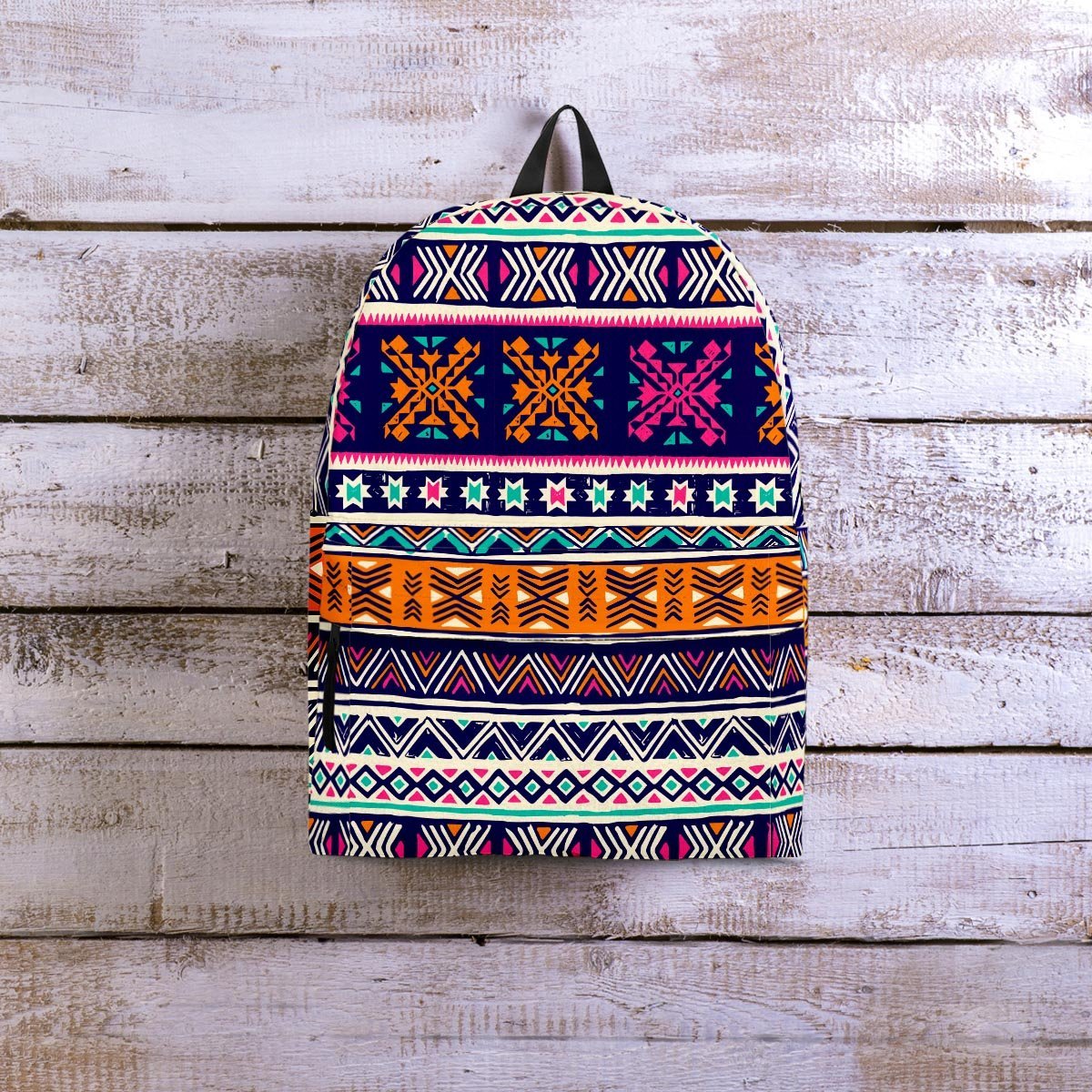 Multicolor Native Aztec Geometric Hipster Backpack-grizzshop