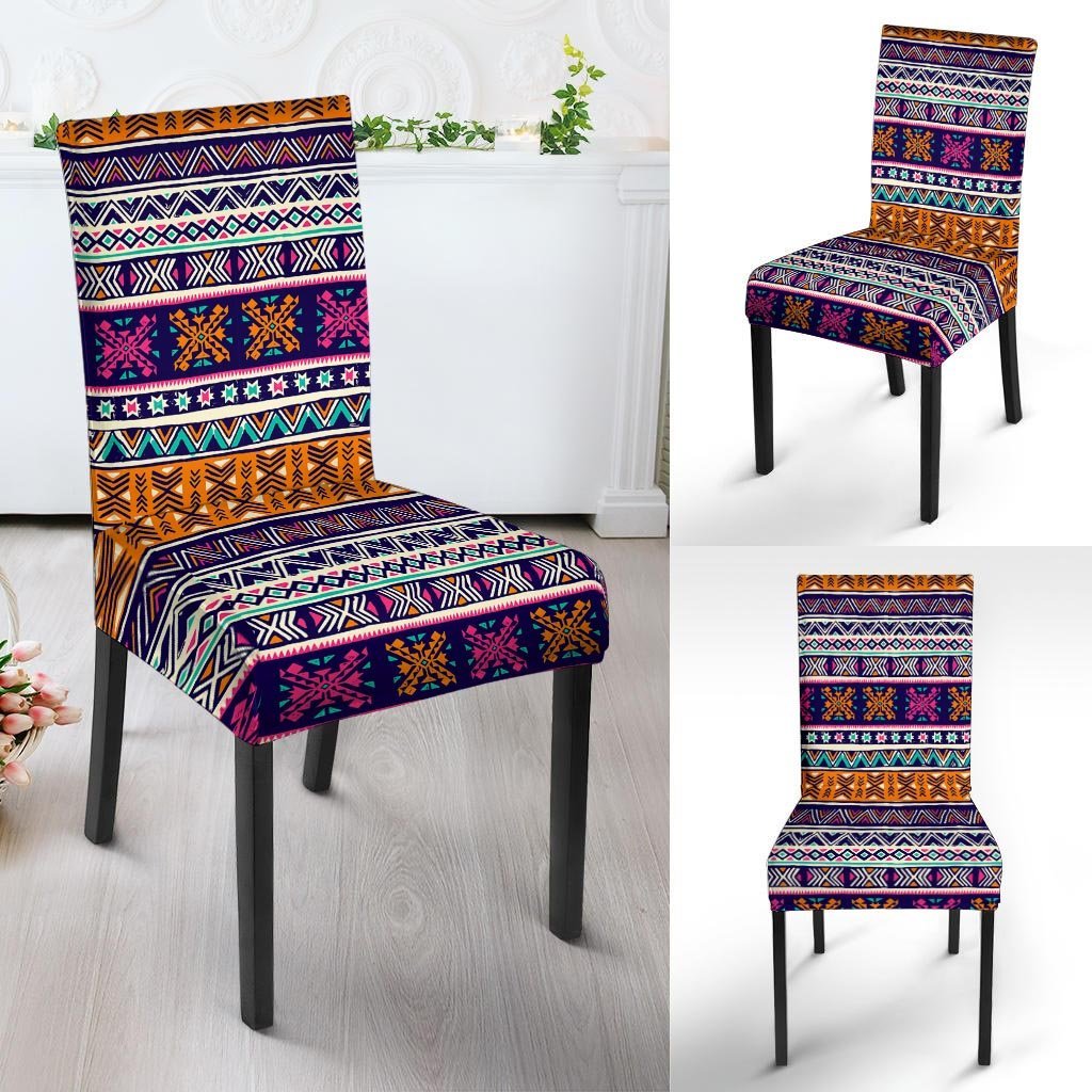 Multicolor Native Aztec Geometric Hipster Chair Cover-grizzshop