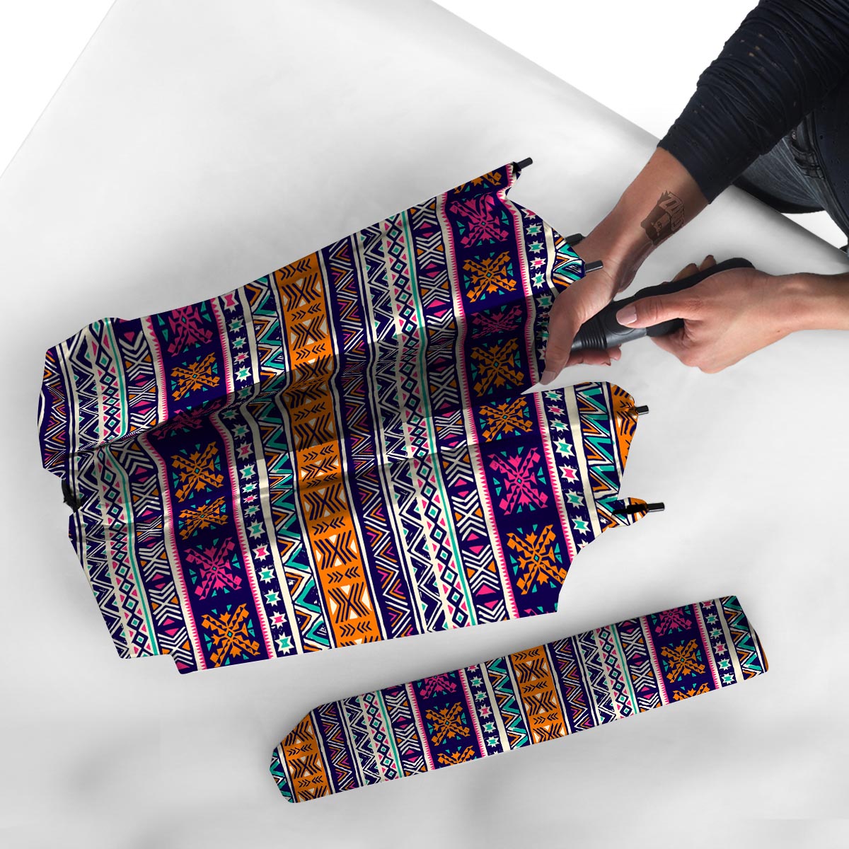 Multicolor Native Aztec Geometric Hipster Umbrella-grizzshop