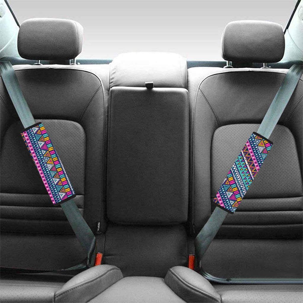 Multicolor Native Aztec Trippy Striped Seat Belt Cover-grizzshop