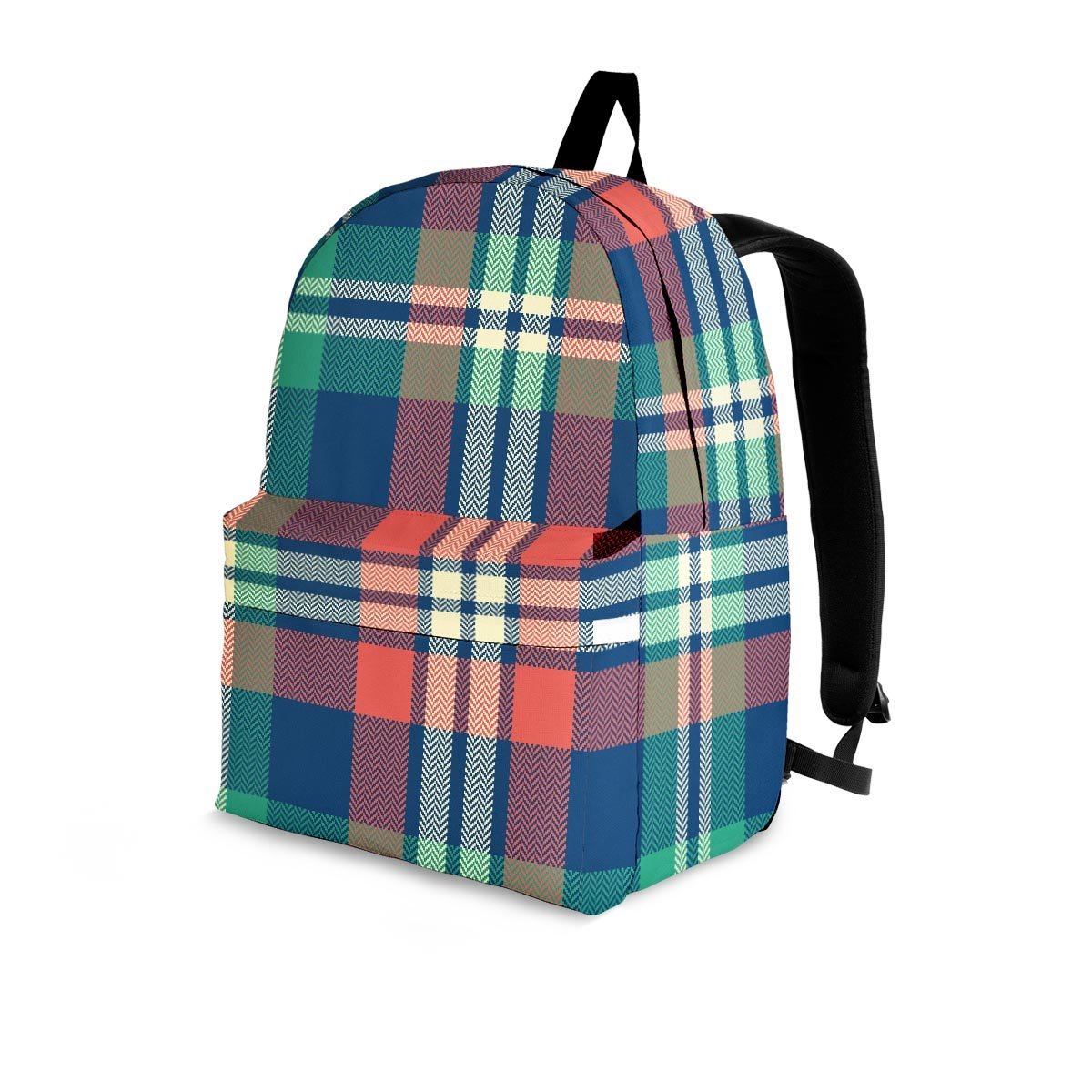 Multicolor Plaid Tartan Backpack-grizzshop