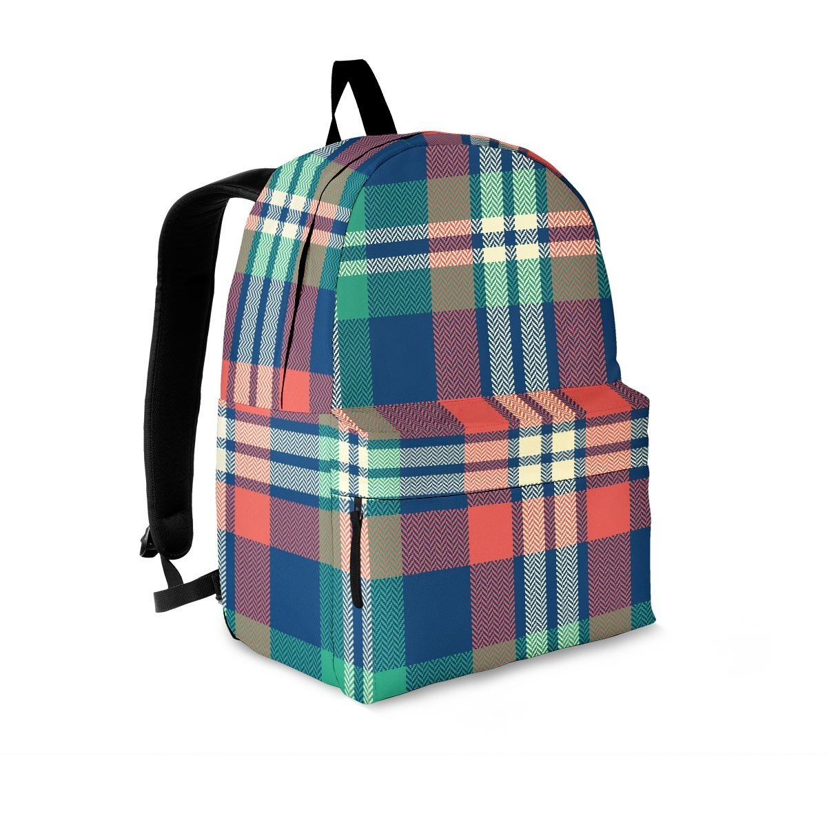 Multicolor Plaid Tartan Backpack-grizzshop