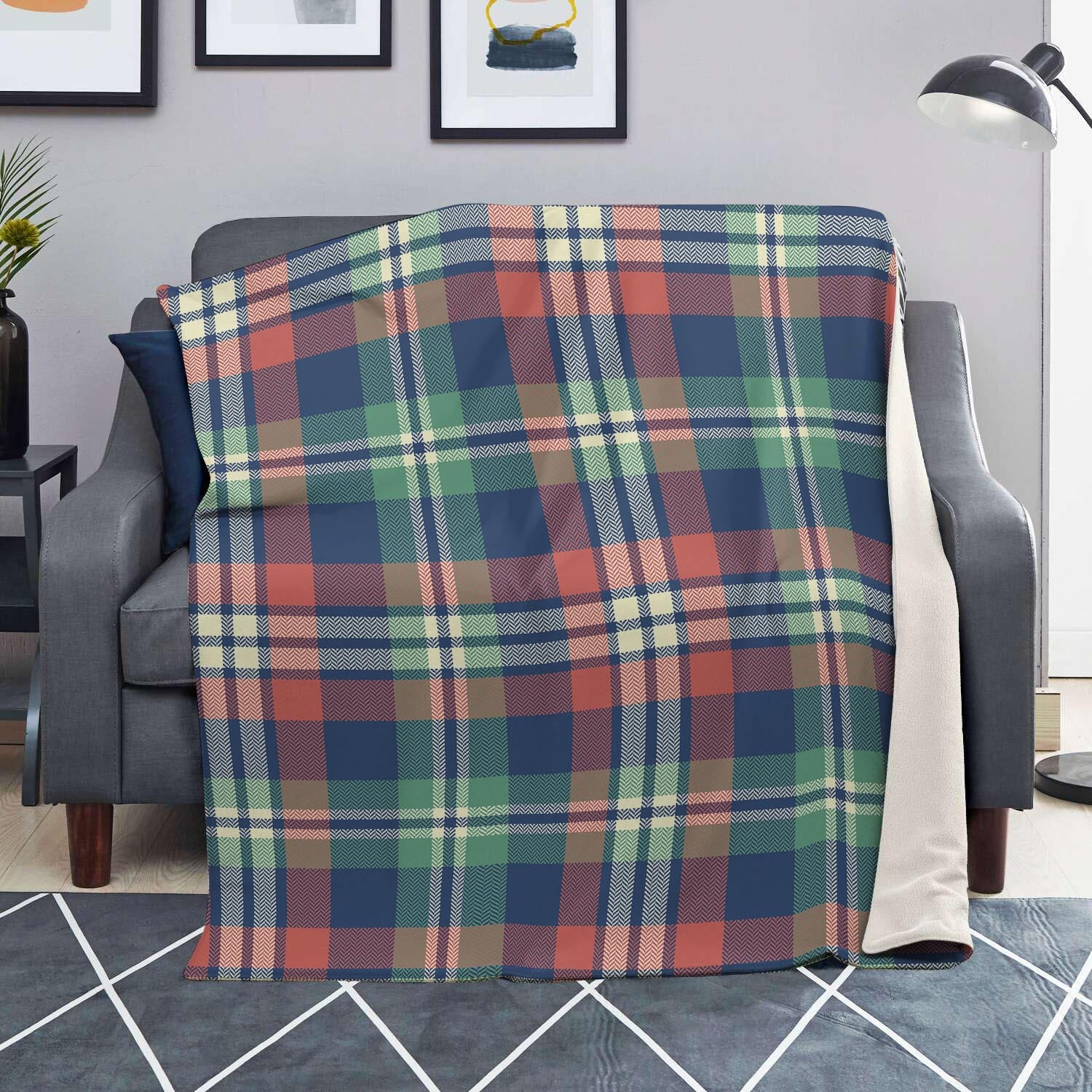 Multicolor Plaid Tartan Blanket-grizzshop
