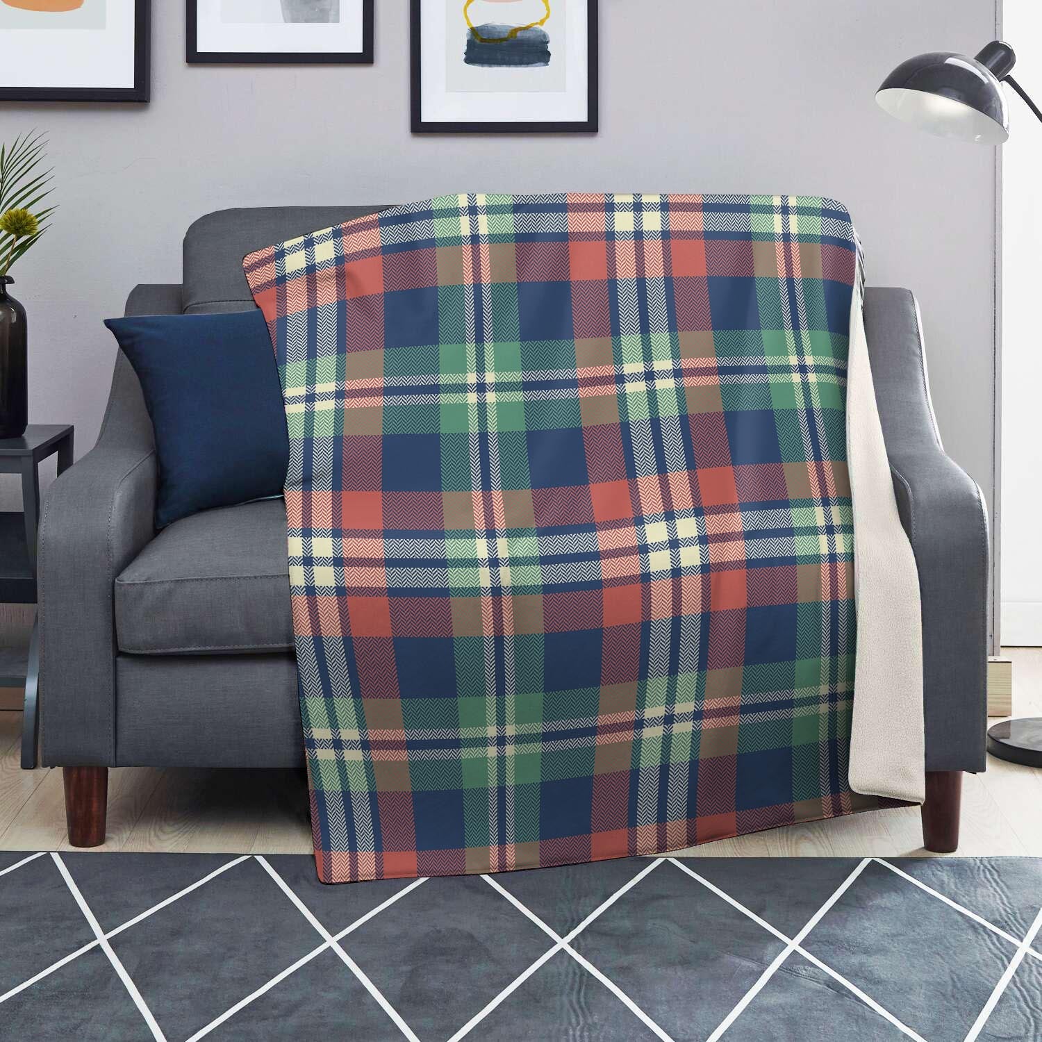 Multicolor Plaid Tartan Blanket-grizzshop