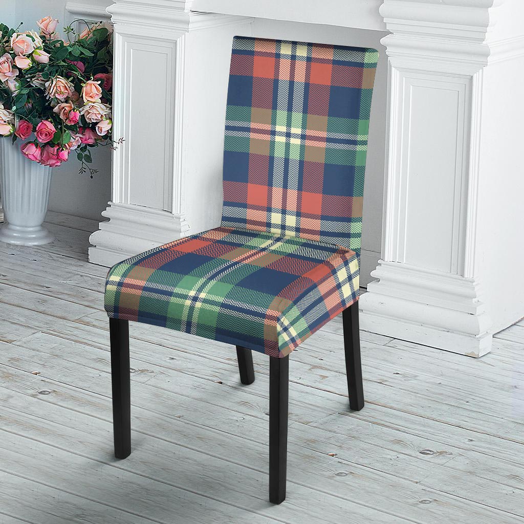Multicolor Plaid Tartan Chair Cover-grizzshop