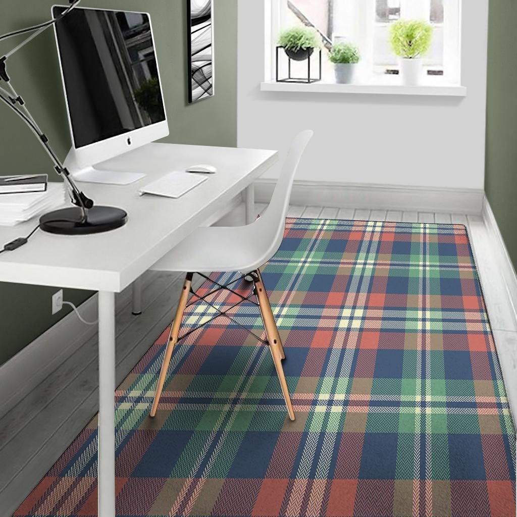 Multicolor Plaid Tartan Floor Mat-grizzshop