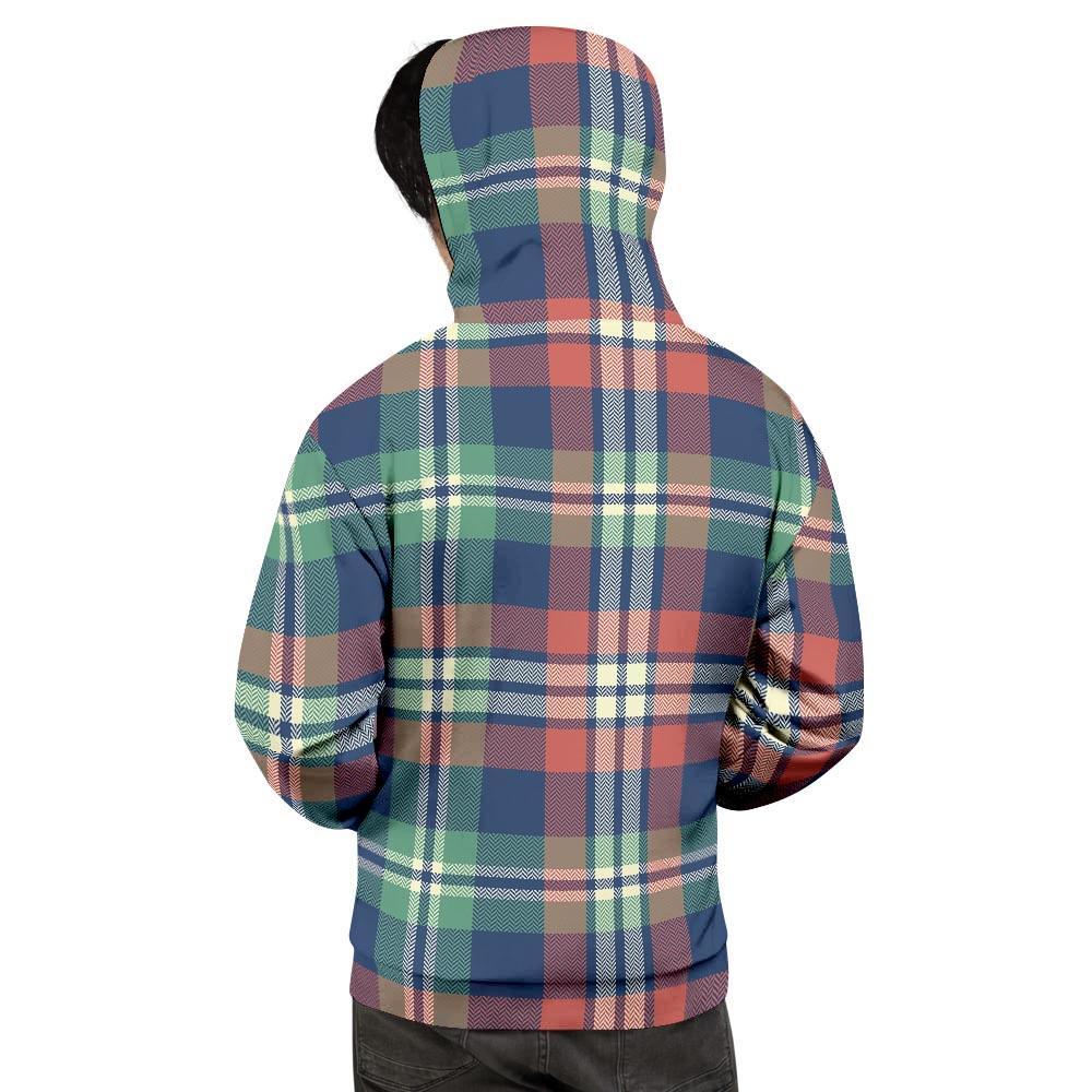 Multicolor Plaid Tartan Men's Hoodie-grizzshop