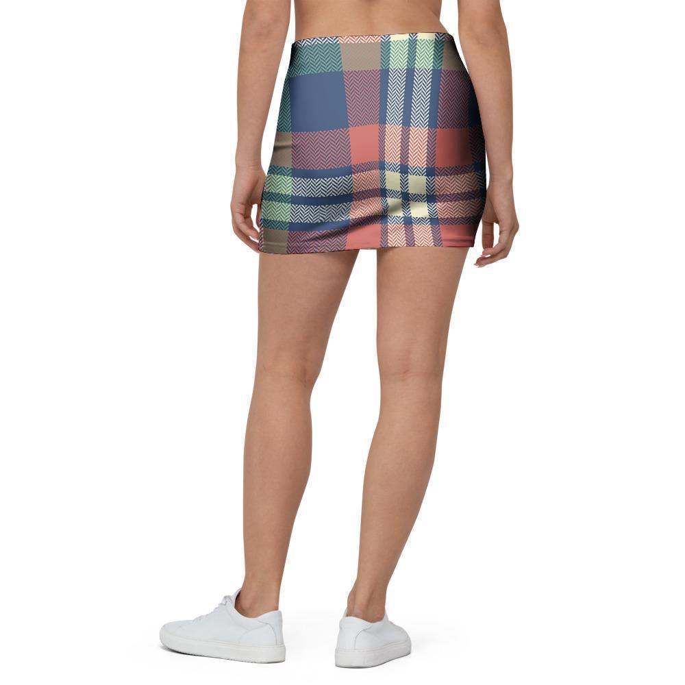 Multicolor Plaid Tartan Mini Skirt-grizzshop
