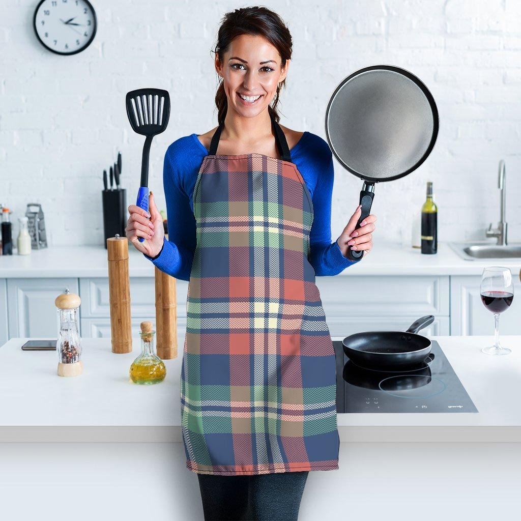 Multicolor Plaid Tartan Women's Apron-grizzshop