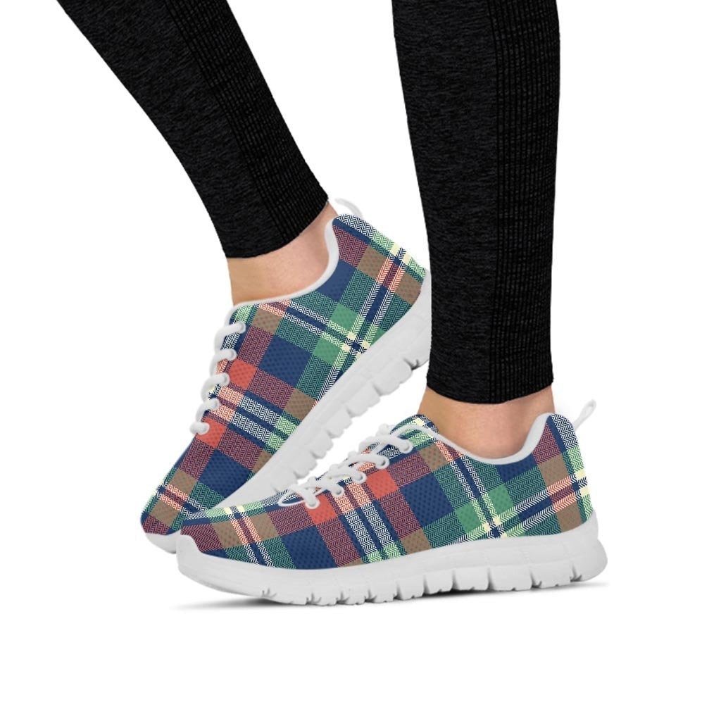 Multicolor Plaid Tartan Women's Sneakers-grizzshop
