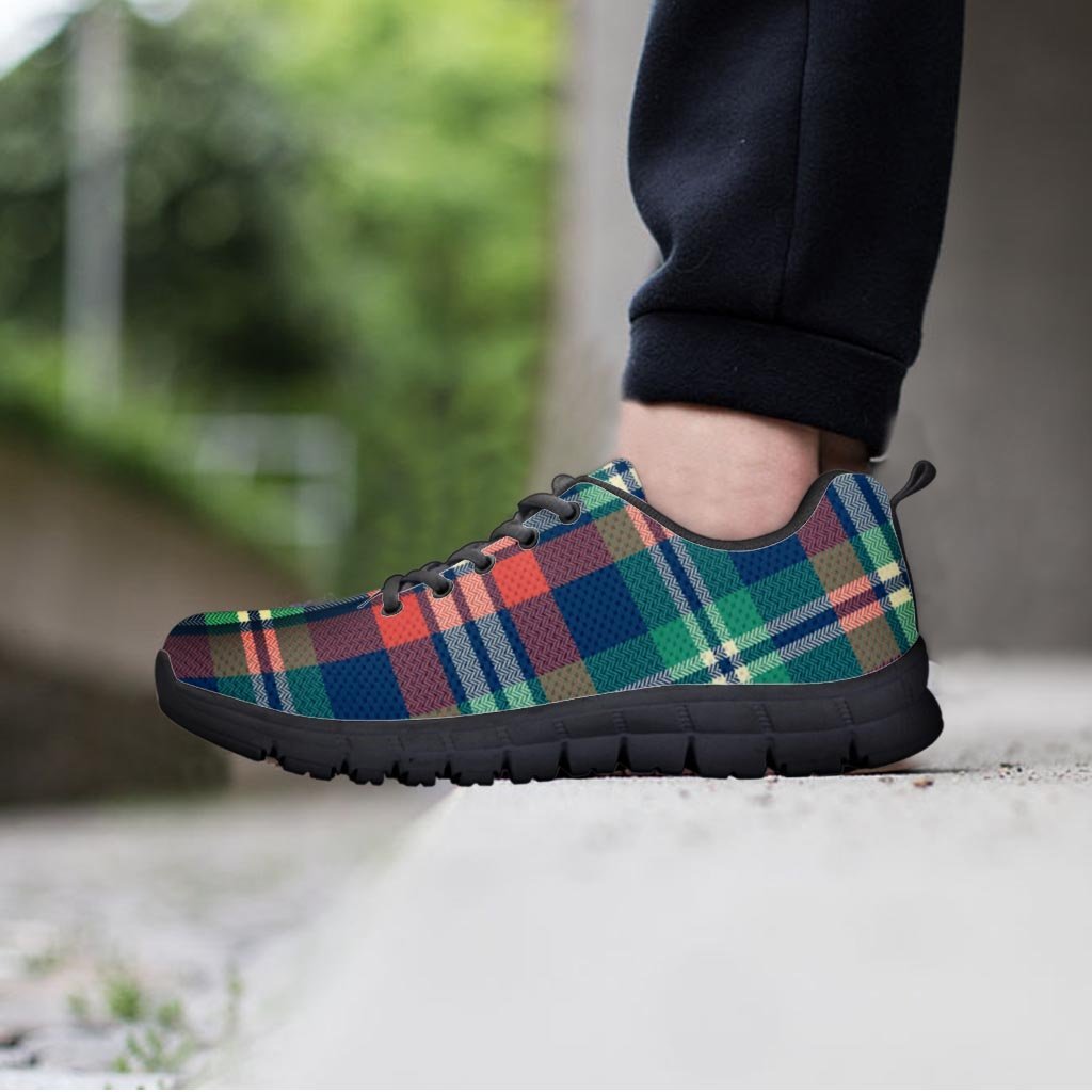 Multicolor Plaid Tartan Women's Sneakers-grizzshop