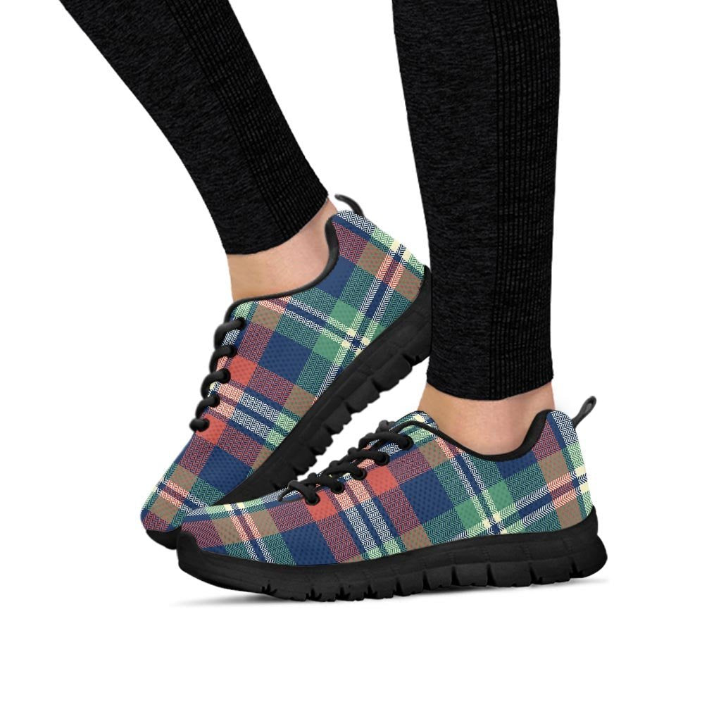 Multicolor Plaid Tartan Women's Sneakers-grizzshop